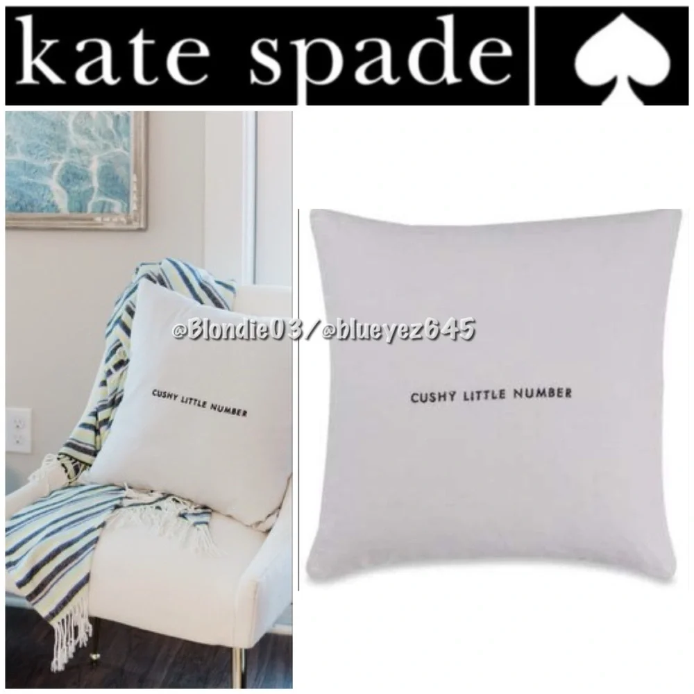 Kate Spade “Cushy little number” decorative throw pillow